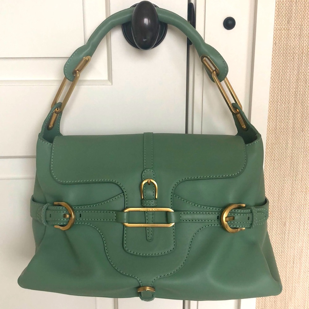 Jimmy Choo Tulita Green Hobo Handbag